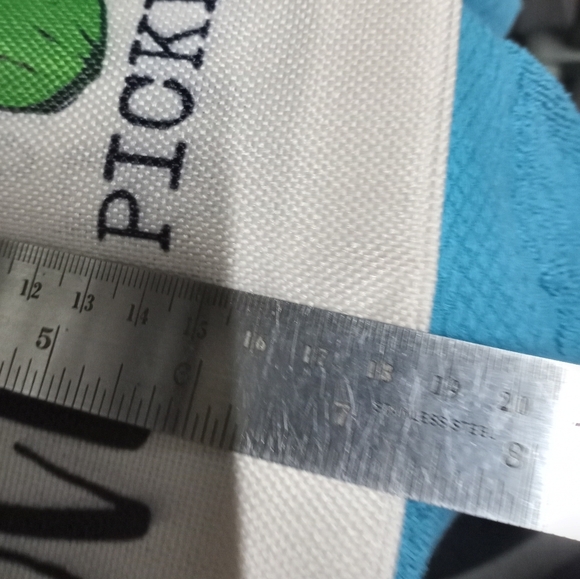 Pickle-Themed White and Green Women's Makeup Bag - Picture 2 of 4